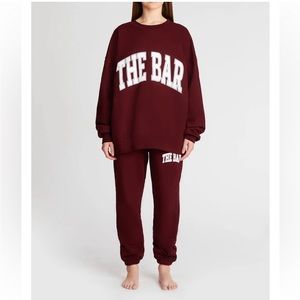 NWT *The Bar* Varsity Sweatshirt and Sweatpants!